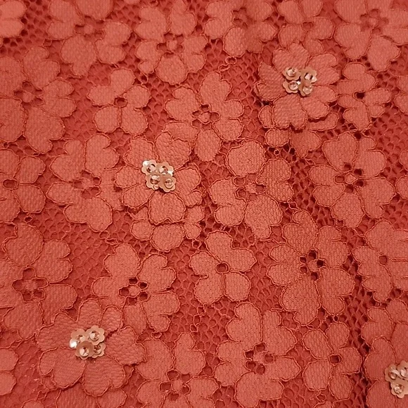 Michael Michael Kors Embellished Coral Peach Size Large Dress - Picture 12 of 14